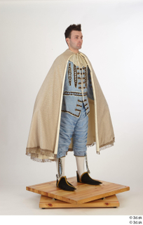   Photos Man in Historical Civilian suit 11 16th century Historical Clothing a poses cloak whole body 0007.jpg